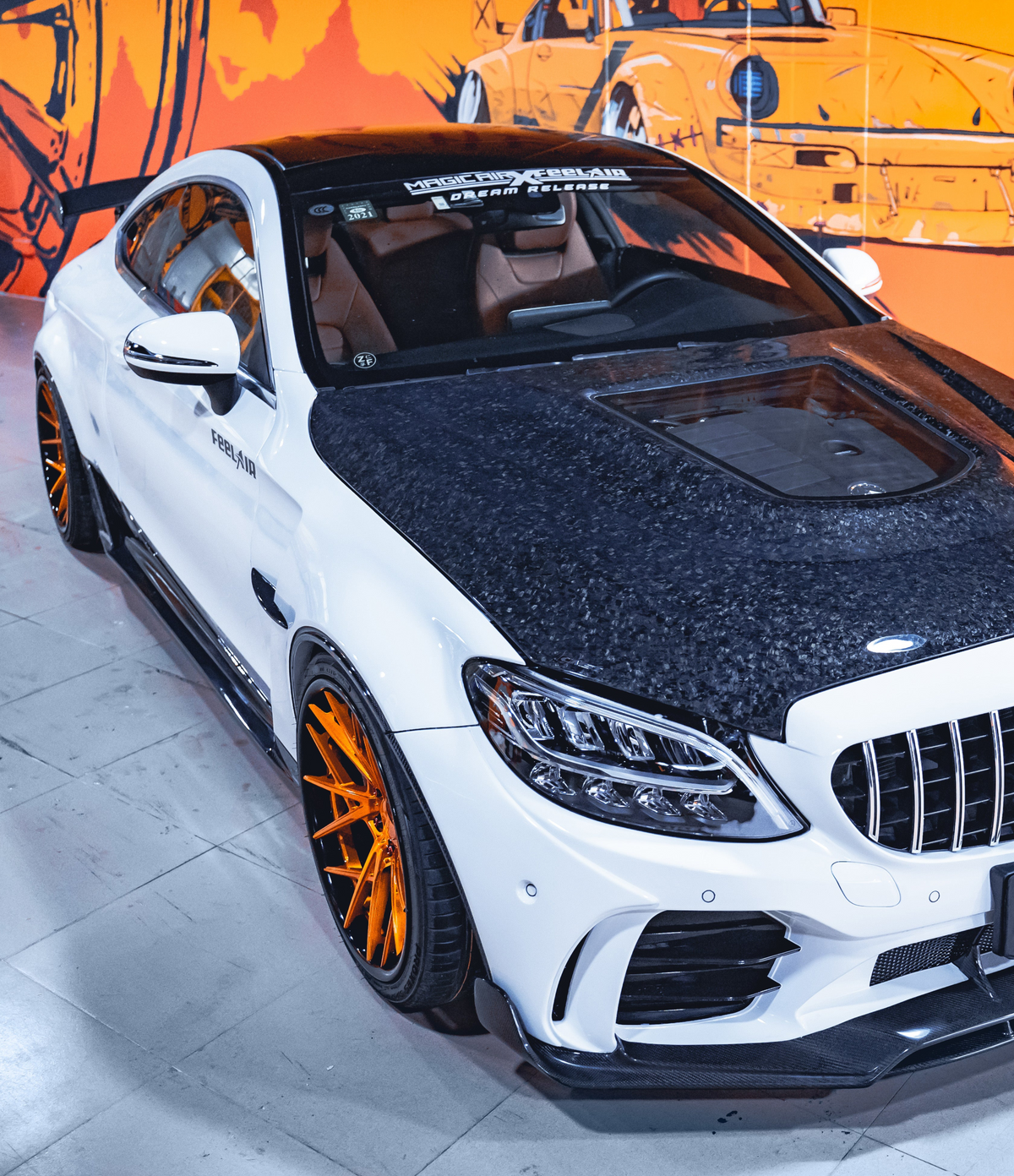 Mercedes Benz C-Class C43 AMG C300 W205 2016-2022 Coupe Convertible (suitable for both pre-facelift and facelift) with Aftermarket Parts - Widebody Fender Flares & Wheel Arches Carbon Fiber / FRP from CMST Tuning