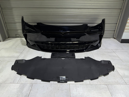 Tesla Model Y / Performance 2021-ON with Aftermarket Parts - Loong Flames Max Front Bumper PP from Yofer USA