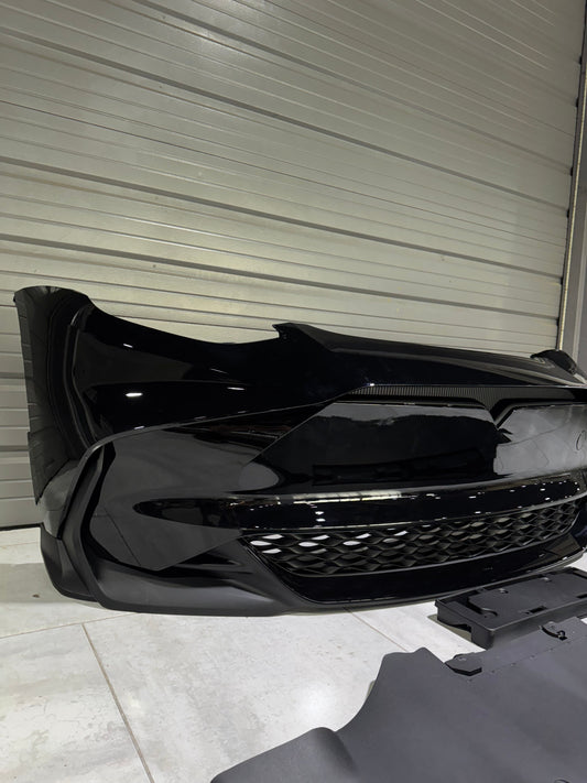 Tesla Model Y / Performance 2021-ON with Aftermarket Parts - Loong Flames Max Front Bumper PP from Yofer USA