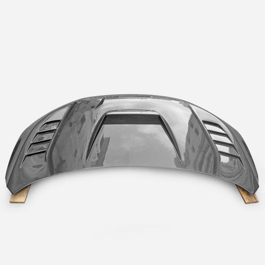 Honda Civic 10th Gen FC1 FC2 FC5 FC6 2016 2017 2018 2019 2020 2021 & FC3 FC4 2017 2018 2019 2020 2021 & FK7 2017 2018 2019 2020 2021 with Aftermarket Parts - JS Style Hood Carbon Fiber / FRP from EPR USA