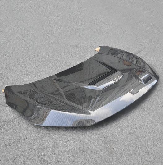 Honda Civic 10th Gen FC1 FC2 FC5 FC6 2016 2017 2018 2019 2020 2021 & FC3 FC4 2017 2018 2019 2020 2021 & FK7 2017 2018 2019 2020 2021 with Aftermarket Parts - JS Style Hood Carbon Fiber / FRP from EPR USA