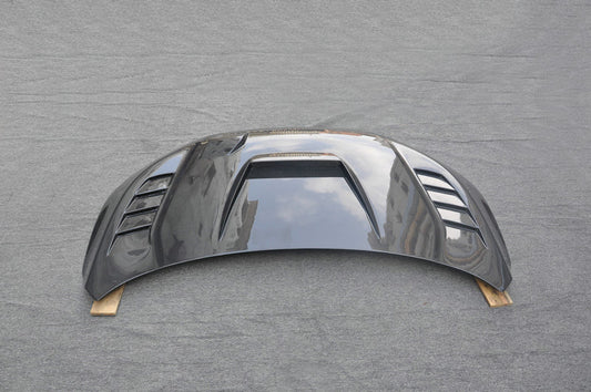 Honda Civic 10th Gen FC1 FC2 FC5 FC6 2016 2017 2018 2019 2020 2021 & FC3 FC4 2017 2018 2019 2020 2021 & FK7 2017 2018 2019 2020 2021 with Aftermarket Parts - JS Style Hood Carbon Fiber / FRP from EPR USA