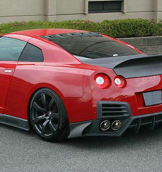 Nissan GTR R35 CBA DBA EBA 2008 2009 2010 2011 2012 2013 2014 2015 2016 2017 2018 2019 2020 2021 2022 2023 2024 with Aftermarket Parts - Vortex Generator Roof Spoiler Carbon Fiber / FRP from EPR USA
