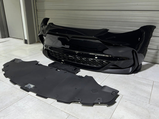 Tesla Model Y / Performance 2021-ON with Aftermarket Parts - Loong Flames Max Front Bumper PP from Yofer USA