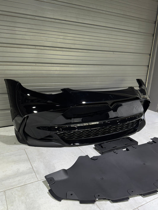 Tesla Model Y / Performance 2021-ON with Aftermarket Parts - Loong Flames Max Front Bumper PP from Yofer USA