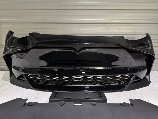 Tesla Model Y / Performance 2021-ON with Aftermarket Parts - Loong Flames Max Front Bumper PP from Yofer USA