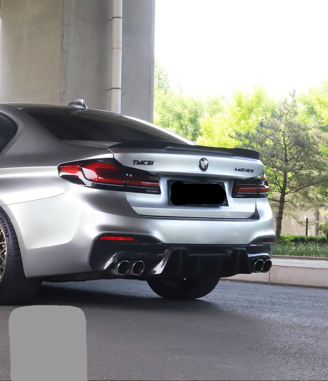BMW M5C M5 F90 2018 2019 2020 2021 2022 2023 2024 & 5 Series M550 540 G30 2017 2018 2019 2020 2021 2022 2023 (Fits both Pre-LCI & LCI) with Aftermarket Parts - Rear Spoiler Carbon Fiber from Geex Village