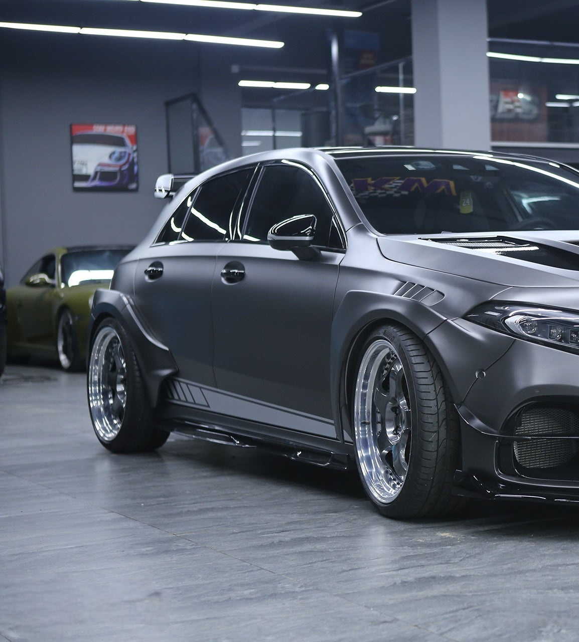 Mercedes Benz A-Class AMG A45 A35 A220 W177 V177 2019-ON with Aftermarket Parts - Blackseries Style Side Skirts Carbon Fiber from Geex Village