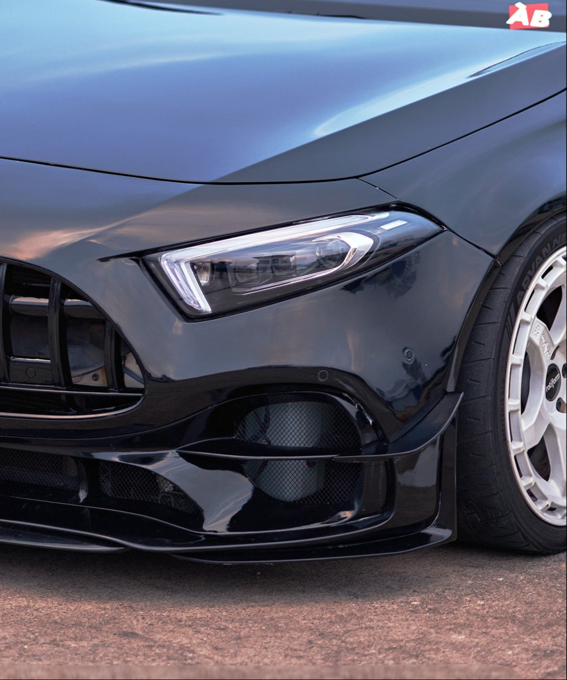 Mercedes Benz A-Class AMG A45 W177 V177 2019-ON with Aftermarket Parts - Blackseries Style Front Canards Carbon Fiber from Geex Village
