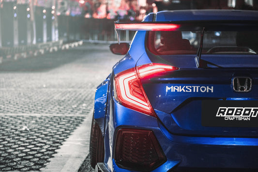 Honda Civic 10th Gen FC1 FC2 SI 2016 2017 2018 2019 2020 2021 (diffuser also compatible with ROBOT CRAFTSMAN rear bumper) with Aftermarket Parts - Rear Diffuser & Bumper Carbon Fiber / FRP from Robot Craftsman