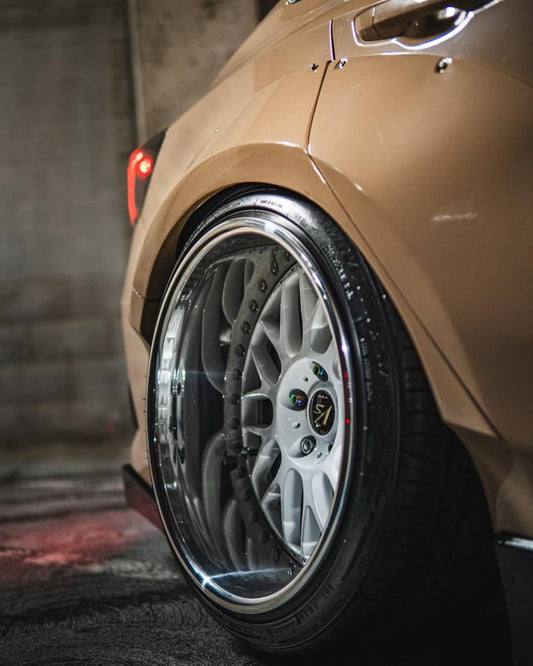 Honda Civic 10th Gen FC1 FC2 FC5 FC6 2016 2017 2018 2019 2020 2021 & Civic 10th Gen FK7 2017 2018 2019 2020 2021 (compatible with both OEM bumper and ROBOT CRAFTSMAN bumper, fits FK7 Hatchback although panel line is slightly different) with Aftermarket Parts - Widebody Wheel Arches Fender Flares Carbon Fiber / FRP from Robot Craftsman