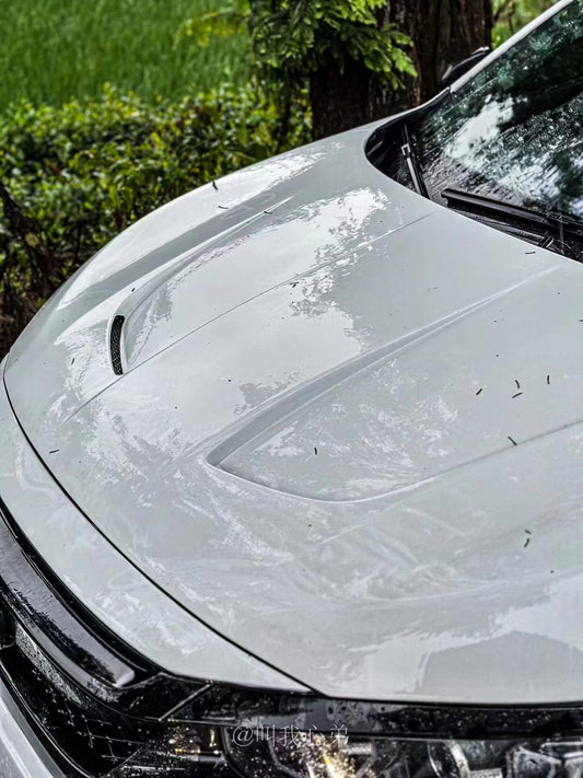 Honda Civic 10th Gen FC1 FC2 FC5 FC6 2016 2017 2018 2019 2020 2021 & Civic 10th Gen FC3 FC4 FK7 2017 2018 2019 2020 2021 with Aftermarket Parts - V2 Hood Bonnet Carbon Fiber / FRP from Robot Craftsman