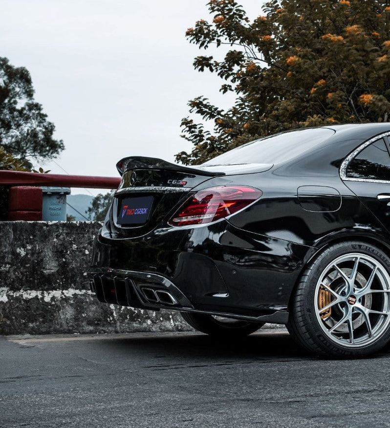 mercedes c class lip spoiler Kojem Rear Trunk Wing for 2008-2015 Benz W204 C-Class C180 C200 C250 C300 C63 2 Door Coupe Models Carbon Fiber Style Mercedes Benz C Class W205 C63 C43 C450 PSM Style 2015 Trunk Spoiler (3-Piece) for 2008-14