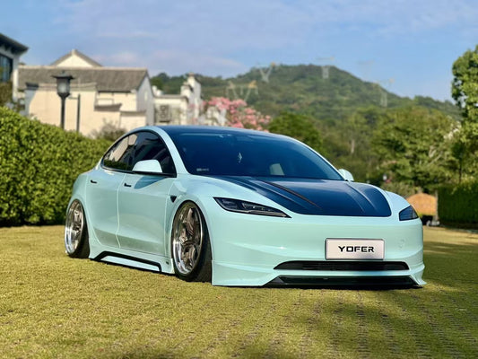 Tesla Model 3 Highland / Performance 2024 with Aftermarket Parts - Side Skirts ABS+PP from Yofer USA