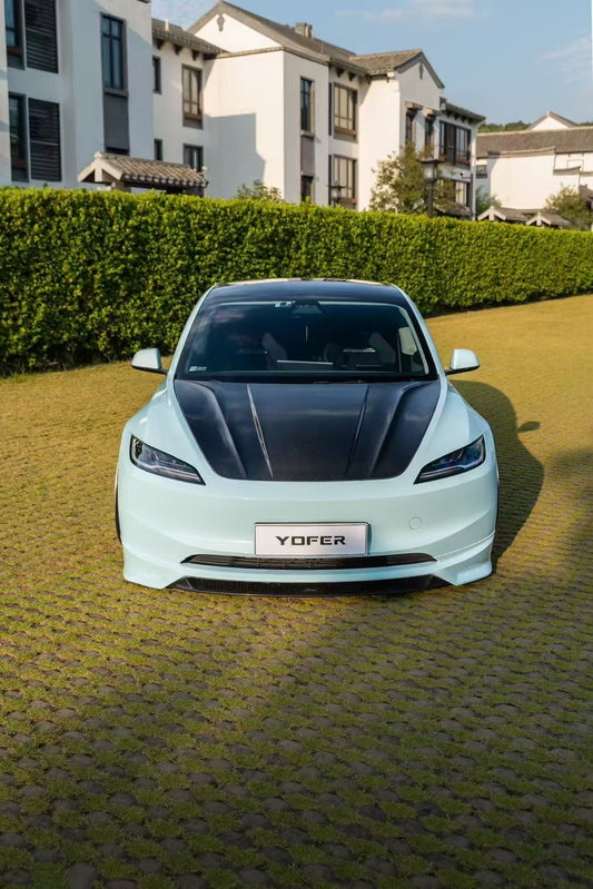 Tesla Model 3 Highland 2024 with Aftermarket Parts - Front Lip Splitter ABS & PP from Yofer USA