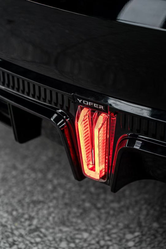 Tesla Model 3 Highland / Performance 2024 with Aftermarket Parts - V1 Sports Rear Diffuser & Canards PP from Yofer USA