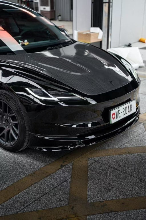 Tesla Model 3 Highland 2024 with Aftermarket Parts - Front Lip Splitter ABS & PP from Yofer USA
