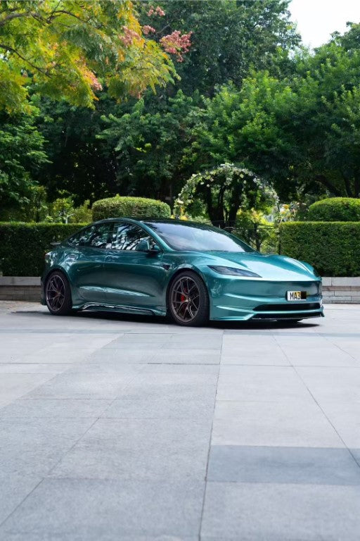 Tesla Model 3 Highland 2024 with Aftermarket Parts - Front Lip Splitter ABS & PP from Yofer USA