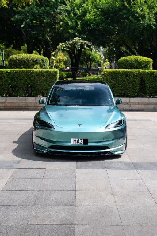 Tesla Model 3 Highland 2024 with Aftermarket Parts - Front Lip Splitter ABS & PP from Yofer USA