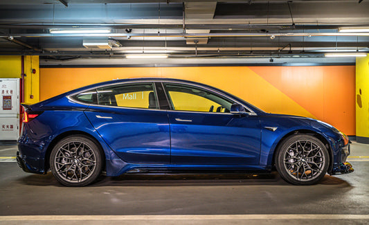 Tesla Model 3 / Performance 2017 2018 2019 2020 2021 2022 2023 with Aftermarket Parts - Side Skirts PP from Yofer USA