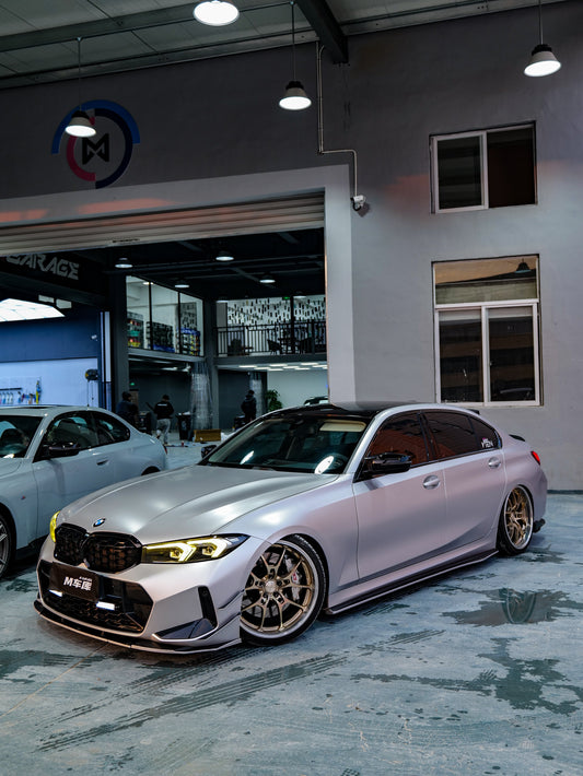 BMW 3 Series 330i (with M-package bumper, does not fit base model) M340i G20 G21 LCI 2023-ON with Aftermarket Parts - Front Lip PP from VTEN