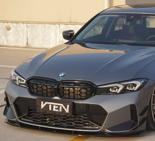 BMW 3 Series 330i (with M-package bumper, does not fit base model) M340i G20 G21 LCI 2023-ON with Aftermarket Parts - Front Lip PP from VTEN