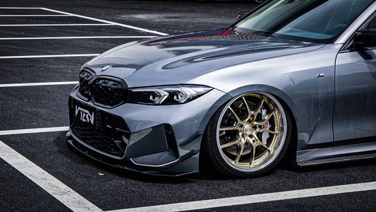 BMW 3 Series 330i (with M-package bumper, does not fit base model) M340i G20 G21 LCI 2023-ON with Aftermarket Parts - Front Lip PP from VTEN