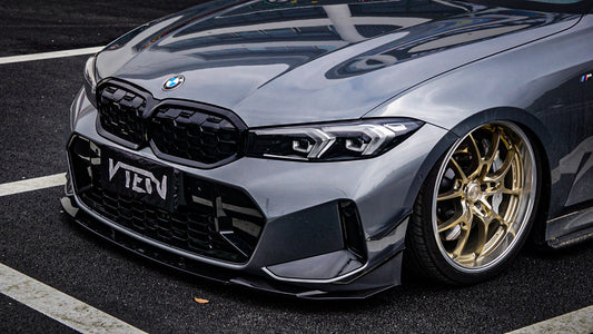 BMW 3 Series 330i (with M-package bumper, does not fit base model) M340i G20 G21 LCI 2023-ON with Aftermarket Parts - Front Lip PP from VTEN