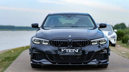 BMW 3 Series 330i (with M-package bumper, does not fit base model) M340i G20 G21 Pre-LCI 2019 2020 2021 2022 with Aftermarket Parts - Front Lip PP from VTEN
