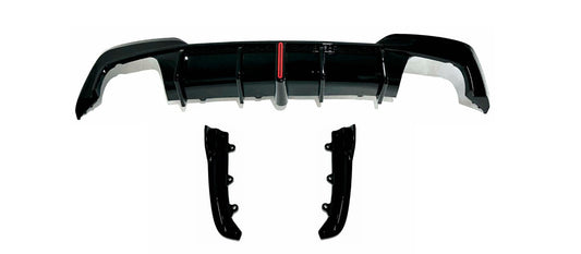 BMW 3 Series 330i M340i G20 G21 Pre-LCI (fitment for 330i requires M-Sport package bumper) 2020 2021 2022 with Aftermarket Parts - Rear Diffuser & Corner Splitter ABS / PP from VTEN