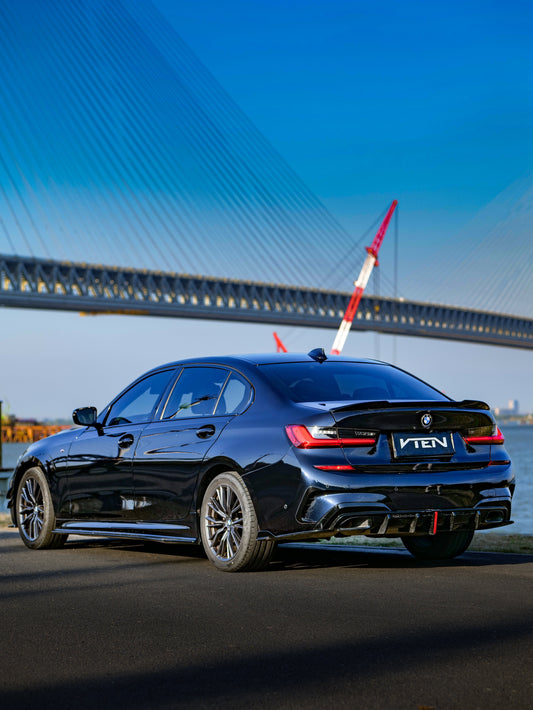 BMW 3 Series 330i M340i G20 G21 Pre-LCI (fitment for 330i requires M-Sport package bumper) 2020 2021 2022 with Aftermarket Parts - Rear Canards ABS from VTEN