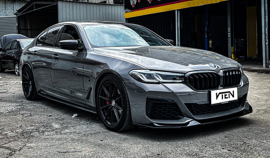 BMW 5 Series M550i 540i G30 LCI 2021-ON with Aftermarket Parts - Side Skirts ABS from VTEN