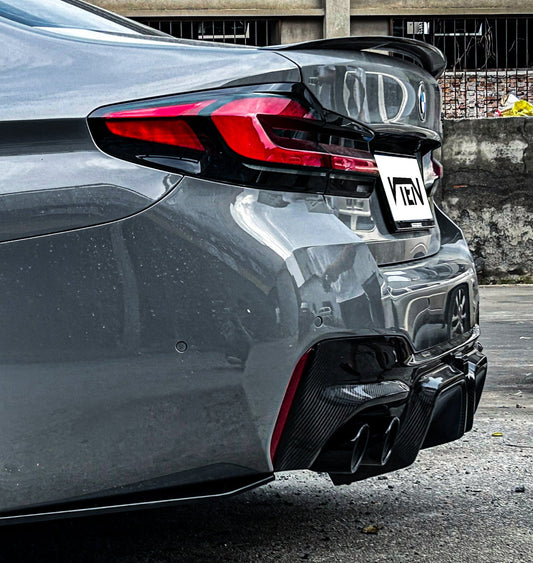 BMW M5/M5C F90 (Fits Both Pre-LCI & LCI) 2018-ON & 5 Series G30 540i M550i (With M-Package Bumper) G30 G31 (Fits Both Pre-LCI & LCI) 2017-ON with Aftermarket Parts - V2 Rear Canards ABS from VTEN