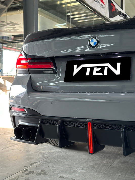 BMW M5/M5C F90 (Fits Both Pre-LCI & LCI) 2018-ON & 5 Series G30 540i M550i (With M-Package Bumper) G30 G31 (Fits Both Pre-LCI & LCI) 2017-ON with Aftermarket Parts - V1 Rear Canards PP from VTEN