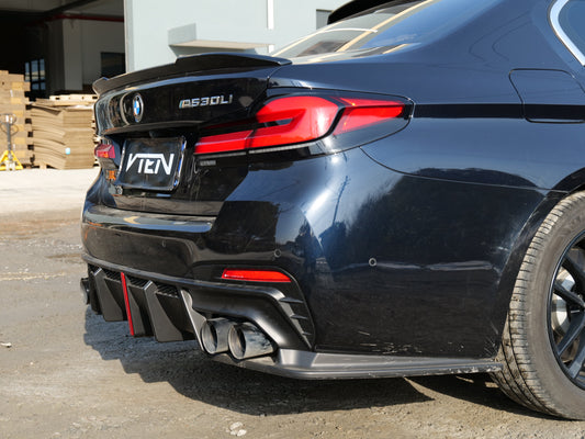 BMW M5/M5C F90 (Fits Both Pre-LCI & LCI) 2018-ON & 5 Series G30 540i M550i (With M-Package Bumper) G30 G31 (Fits Both Pre-LCI & LCI) 2017-ON with Aftermarket Parts - Rear Lip Spoiler ABS from VTEN