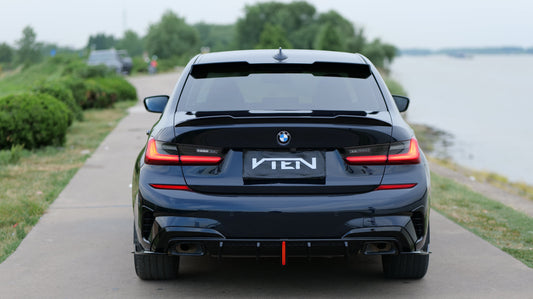 BMW M3 G80 2021-ON & 3 Series 330i M340i (Fits Both Pre-LCI & LCI) G20 2019-ON with Aftermarket Parts - Rear Lip Spoiler ABS from VTEN