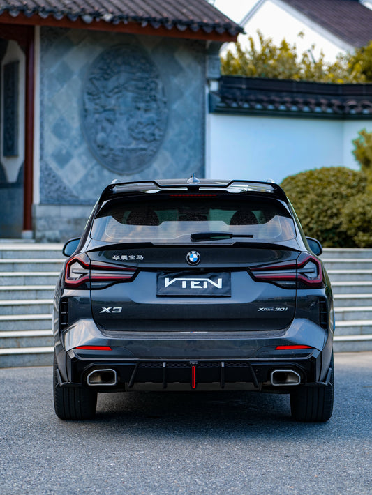 BMW X3 s/x Drive30 G01 LCI & IX3 BEV G08 LCI 2022-ON with Aftermarket Parts - Rear Lip Spoiler ABS from VTEN