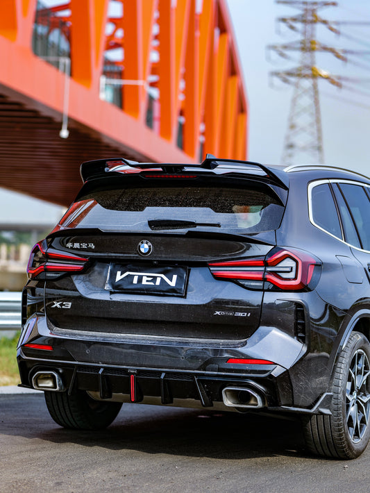 BMW X3 s/x Drive30 G01 LCI & IX3 BEV G08 LCI 2022-ON with Aftermarket Parts - Rear Lip Spoiler ABS from VTEN