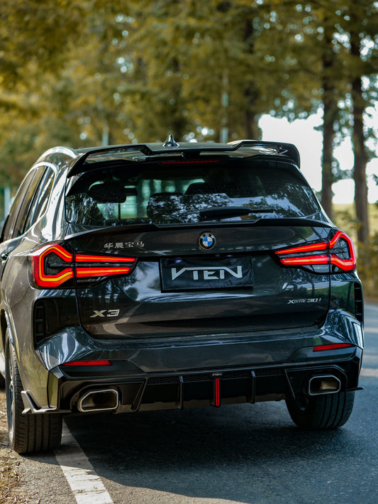 BMW X3 s/x Drive30 G01 LCI & IX3 BEV G08 LCI 2022-ON with Aftermarket Parts - Rear Lip Spoiler ABS from VTEN