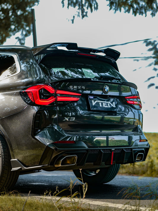 BMW X3 s/x Drive30 G01 LCI & IX3 BEV G08 LCI 2022-ON with Aftermarket Parts - Rear Lip Spoiler ABS from VTEN