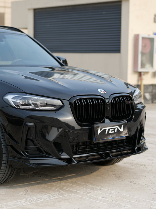 BMW X3 M40 s/x Drive30 G01 LCI & X4 M40 xDrive30 G02 LCI & IX3 BEV G08 LCI 2022-ON with Aftermarket Parts - Front Lip PP from VTEN