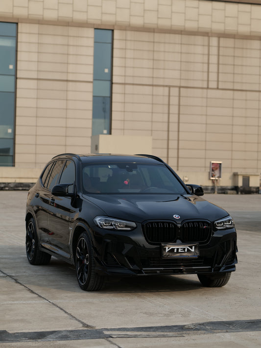 BMW X3 M40 s/x Drive30 G01 LCI & X4 M40 xDrive30 G02 LCI & IX3 BEV G08 LCI 2022-ON with Aftermarket Parts - Front Lip PP from VTEN