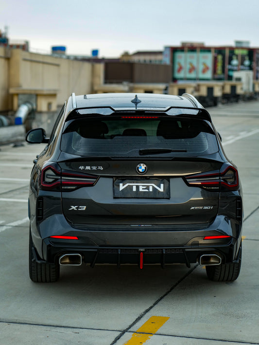 BMW X3 s/x Drive30 G01 LCI & IX3 BEV G08 LCI 2022-ON with Aftermarket Parts - Rear Diffuser & Corner Splitter PP / ABS from VTEN