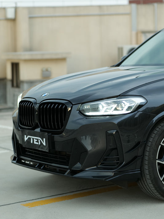 BMW X3 M40 s/x Drive30 G01 LCI & X4 M40 xDrive 30 G02 LCI & IX3 BEV G08 LCI 2022-ON with Aftermarket Parts - Front Lip PP from VTEN