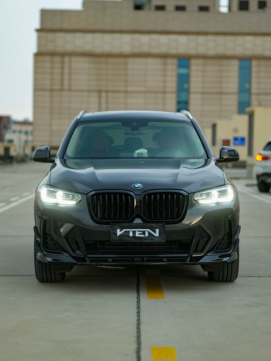 BMW X3 M40 s/x Drive30 G01 LCI & X4 M40 xDrive 30 G02 LCI & IX3 BEV G08 LCI 2022-ON with Aftermarket Parts - Front Lip PP from VTEN