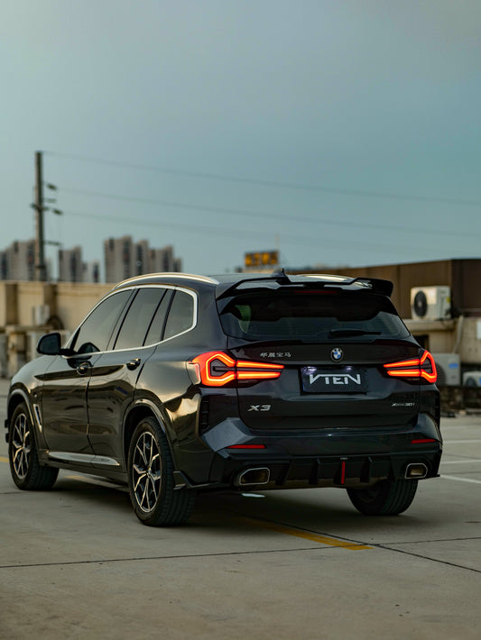 BMW X3 s/x Drive30 G01 LCI & IX3 BEV G08 LCI 2022-ON with Aftermarket Parts - Rear Diffuser & Corner Splitter PP / ABS from VTEN