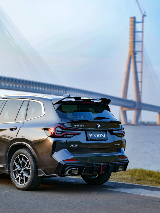 BMW X3 s/x Drive30 G01 LCI & IX3 BEV G08 LCI 2022-ON with Aftermarket Parts - Rear Diffuser & Corner Splitter PP / ABS from VTEN