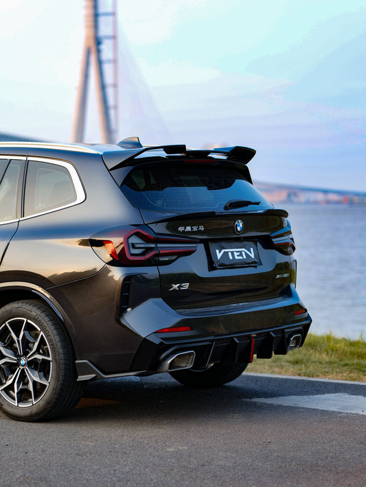 BMW X3 s/x Drive30 G01 LCI & IX3 BEV G08 LCI 2022-ON with Aftermarket Parts - Rear Roof Spoiler ABS from VTEN