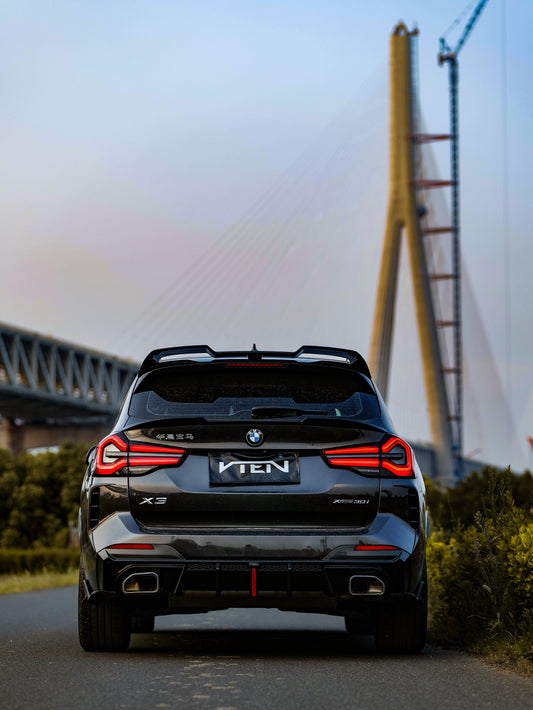 BMW X3 s/x Drive30 G01 LCI & IX3 BEV G08 LCI 2022-ON with Aftermarket Parts - Rear Diffuser & Corner Splitter PP / ABS from VTEN