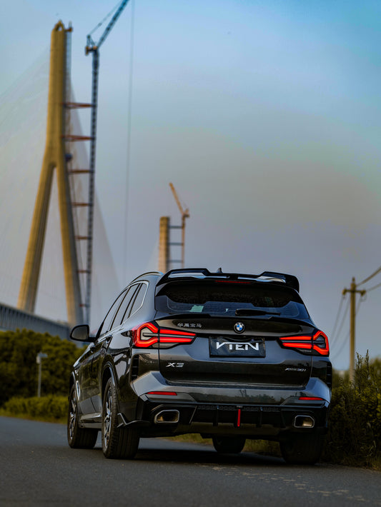 BMW X3 s/x Drive30 G01 LCI & IX3 BEV G08 LCI 2022-ON with Aftermarket Parts - Rear Lip Spoiler ABS from VTEN